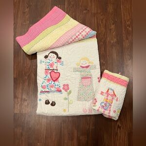 Vintage Pottery Barn Kids Quilt And Sham Size Twin.